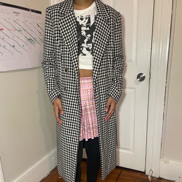Vintage Houndstooth wool coat - Picture 4 of 5